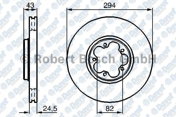 BOSCH 0986479B29 Fren Diski On Havali 294mm Ford Transit V184 2.2 2.4tdci 2000->